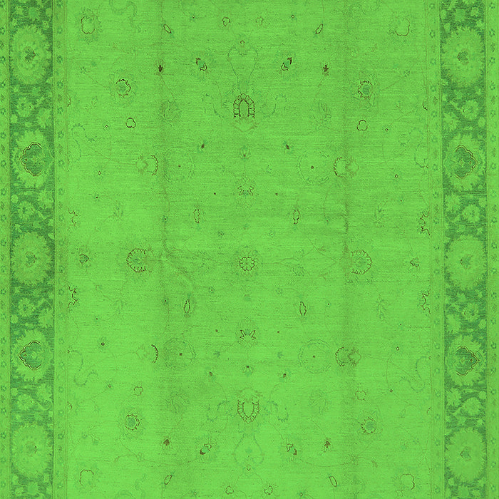 Oriental Green Traditional Rug, urb470grn
