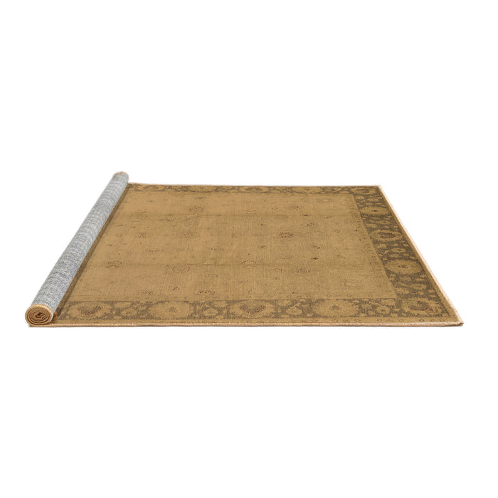 Sideview of Machine Washable Oriental Brown Traditional Rug, wshurb470brn