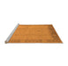 Sideview of Machine Washable Oriental Orange Traditional Area Rugs, wshurb470org