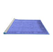 Sideview of Machine Washable Oriental Blue Traditional Rug, wshurb470blu