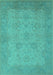 Oriental Turquoise Industrial Rug, urb471turq