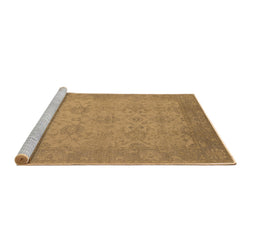 Sideview of Machine Washable Oriental Brown Industrial Rug, wshurb471brn