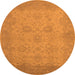 Round Oriental Orange Industrial Rug, urb471org