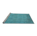 Sideview of Machine Washable Oriental Light Blue Industrial Rug, wshurb471lblu