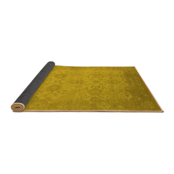 Sideview of Oriental Yellow Industrial Rug, urb471yw