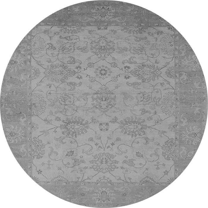 Round Oriental Gray Industrial Rug, urb471gry