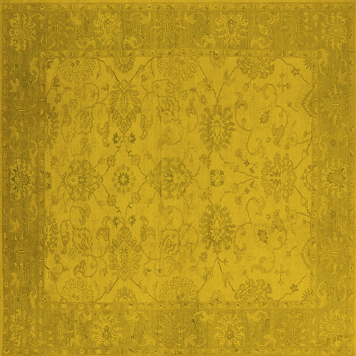 Square Oriental Yellow Industrial Rug, urb471yw