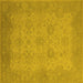 Square Oriental Yellow Industrial Rug, urb471yw