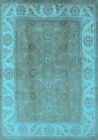 Oriental Light Blue Traditional Rug, urb472lblu