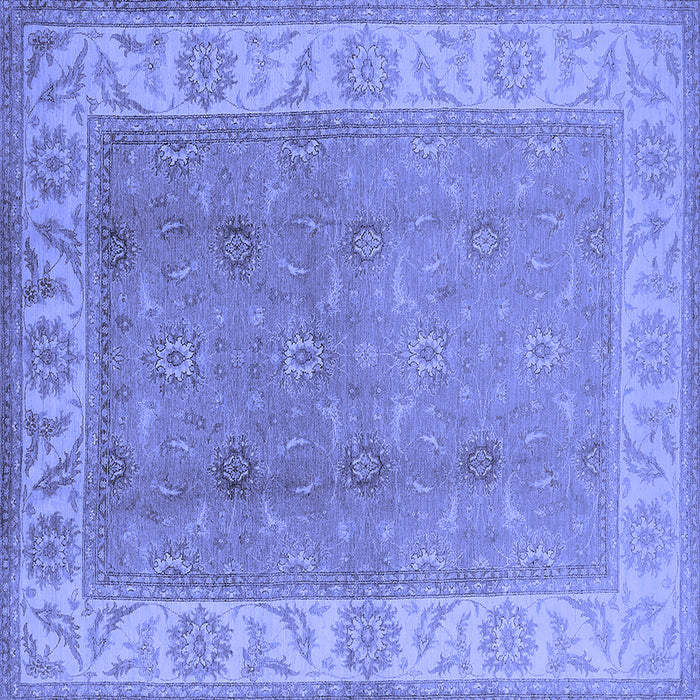 Square Oriental Blue Traditional Rug, urb472blu