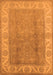 Machine Washable Oriental Orange Traditional Area Rugs, wshurb472org