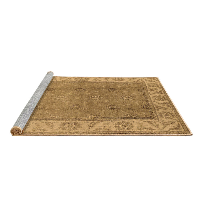 Sideview of Machine Washable Oriental Brown Traditional Rug, wshurb472brn