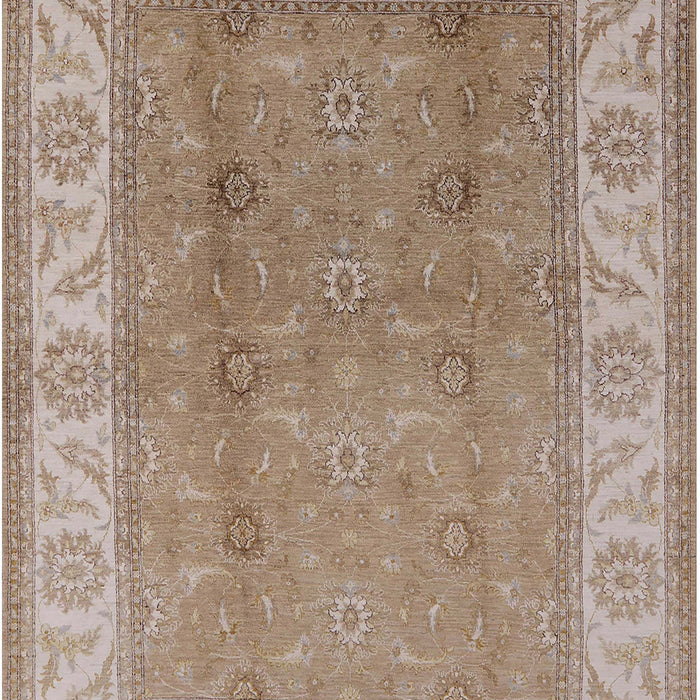 Mid-Century Modern Light French Beige Brown Oriental Rug, urb472