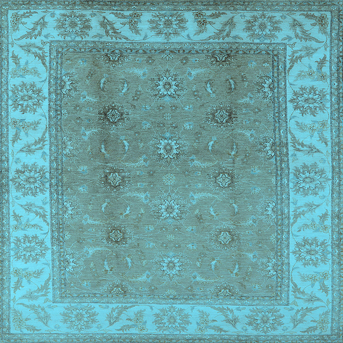 Square Oriental Light Blue Traditional Rug, urb472lblu