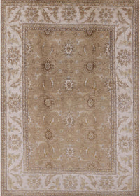 Machine Washable Industrial Modern Light French Beige Brown Rug, wshurb472