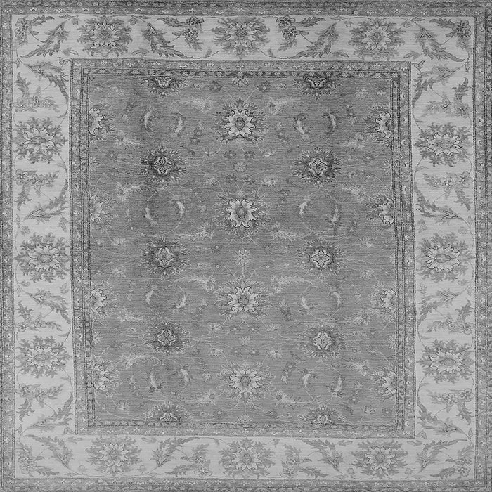 Square Machine Washable Oriental Gray Traditional Rug, wshurb472gry