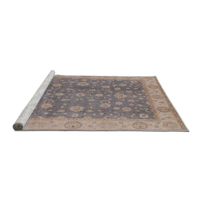 Sideview of Machine Washable Industrial Modern Rose Dust Purple Rug, wshurb473