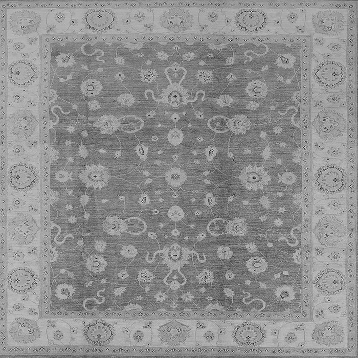 Square Machine Washable Oriental Gray Traditional Rug, wshurb473gry