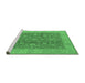 Sideview of Machine Washable Oriental Emerald Green Traditional Area Rugs, wshurb473emgrn