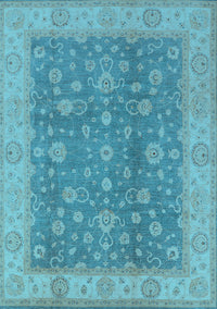 Oriental Light Blue Traditional Rug, urb473lblu