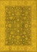 Machine Washable Oriental Yellow Traditional Rug, wshurb473yw
