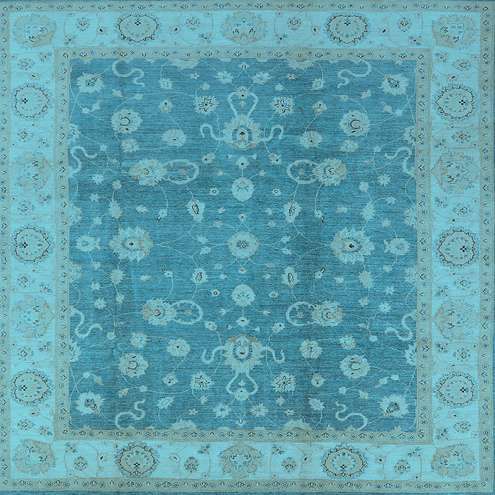 Square Oriental Light Blue Traditional Rug, urb473lblu
