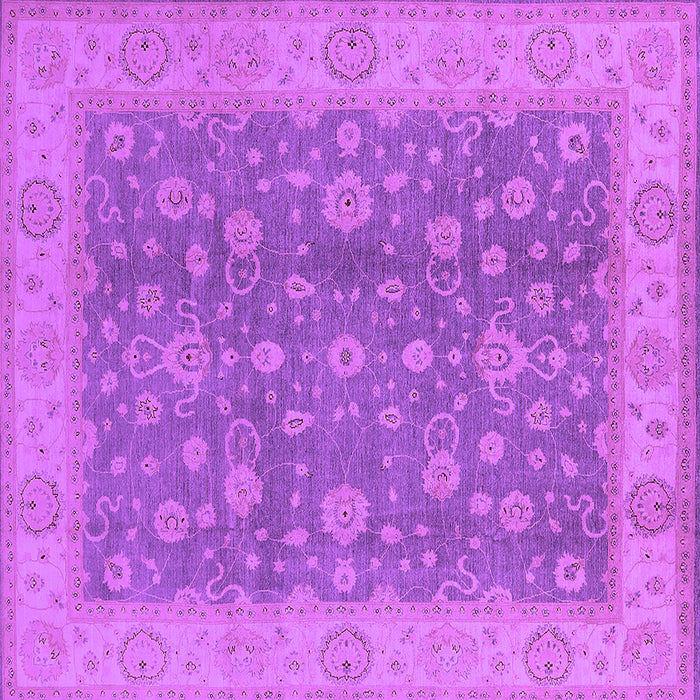 Square Oriental Purple Traditional Rug, urb473pur