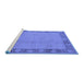 Sideview of Machine Washable Oriental Blue Industrial Rug, wshurb474blu