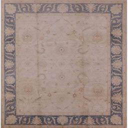 Square Mid-Century Modern Rose Purple Oriental Rug, urb474