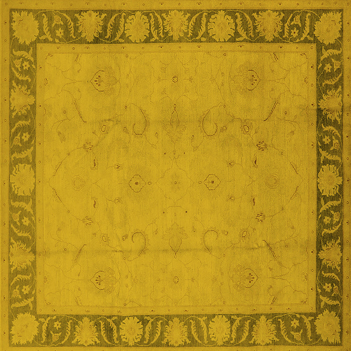Square Oriental Yellow Industrial Rug, urb474yw