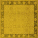 Square Oriental Yellow Industrial Rug, urb474yw