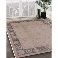 Mid-Century Modern Rose Purple Oriental Rug, urb474