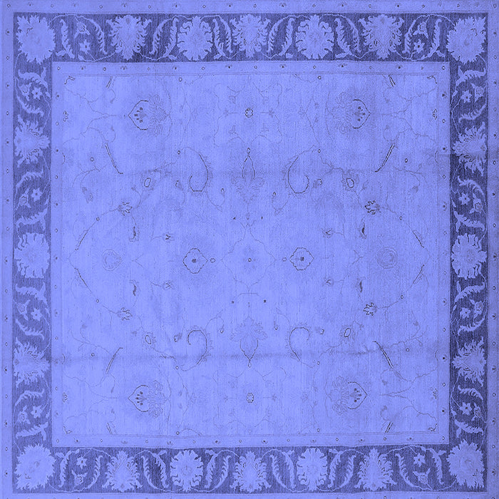 Square Oriental Blue Industrial Rug, urb474blu