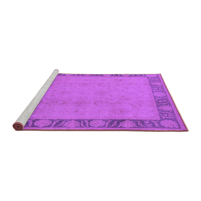 Sideview of Machine Washable Oriental Purple Industrial Area Rugs, wshurb474pur