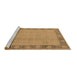 Sideview of Machine Washable Oriental Brown Industrial Rug, wshurb474brn