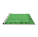 Sideview of Machine Washable Oriental Emerald Green Industrial Area Rugs, wshurb474emgrn