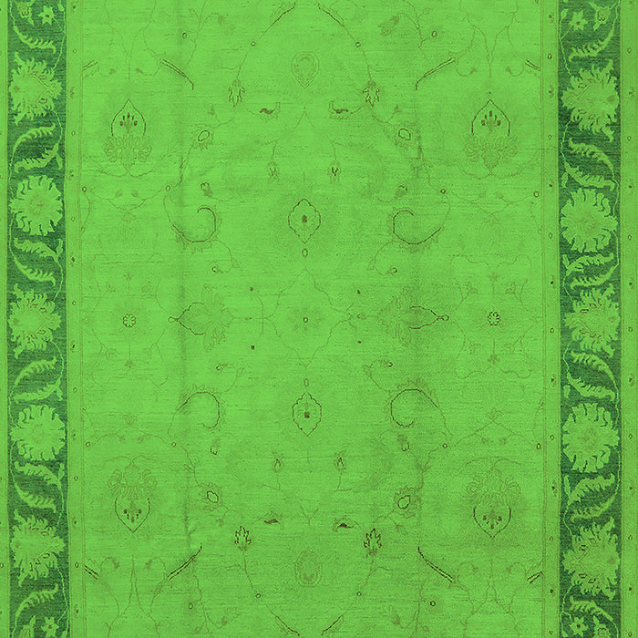 Machine Washable Oriental Green Industrial Area Rugs, wshurb474grn