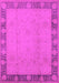 Machine Washable Oriental Pink Industrial Rug, wshurb474pnk