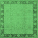 Square Oriental Emerald Green Industrial Rug, urb474emgrn