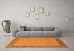 Machine Washable Oriental Orange Industrial Area Rugs in a Living Room, wshurb474org