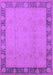 Machine Washable Oriental Purple Industrial Area Rugs, wshurb474pur