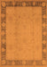 Machine Washable Oriental Orange Industrial Area Rugs, wshurb474org