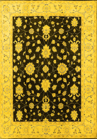 Oriental Yellow Traditional Rug, urb475yw