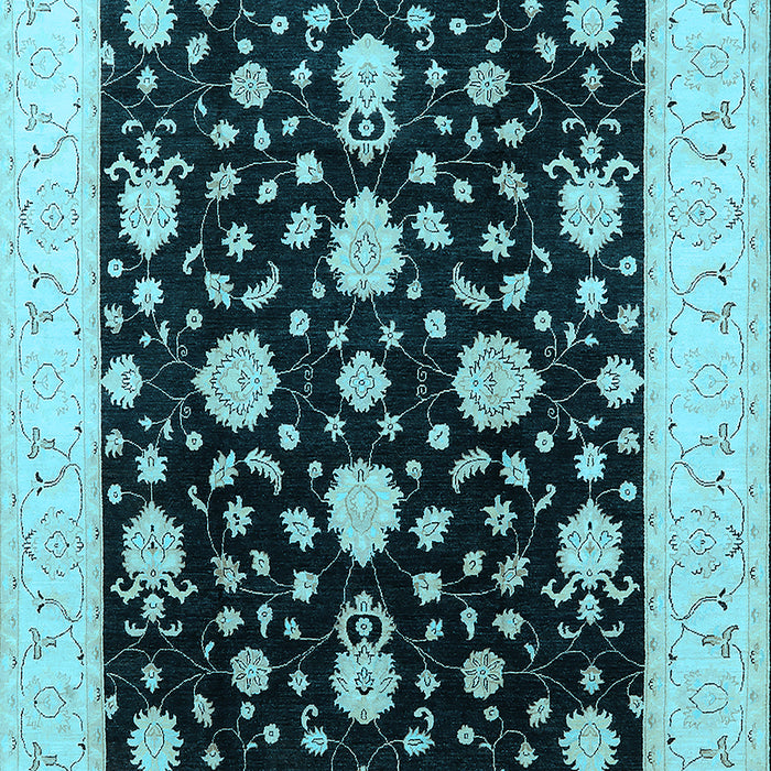 Oriental Light Blue Traditional Rug, urb475lblu