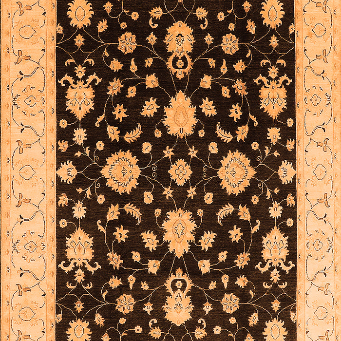 Machine Washable Oriental Orange Traditional Area Rugs, wshurb475org