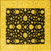 Square Oriental Yellow Traditional Rug, urb475yw