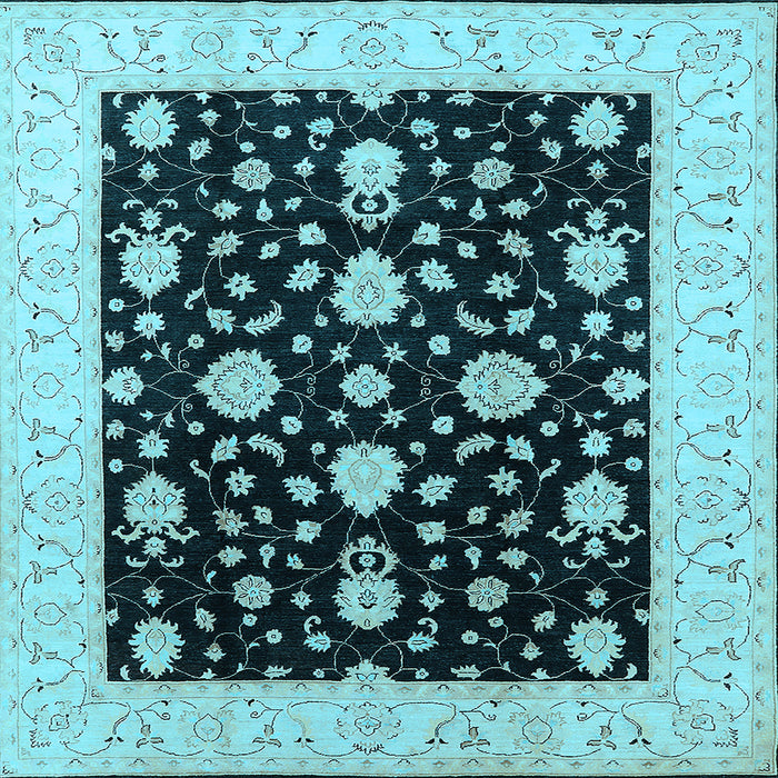 Square Oriental Light Blue Traditional Rug, urb475lblu