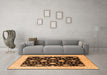 Machine Washable Oriental Orange Traditional Area Rugs in a Living Room, wshurb475org