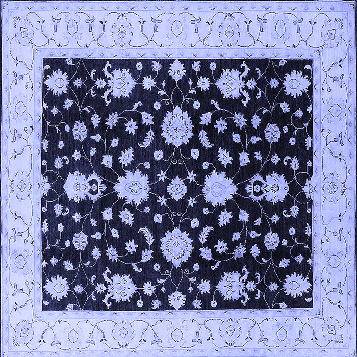 Square Oriental Blue Traditional Rug, urb475blu