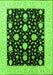 Oriental Green Traditional Rug, urb475grn